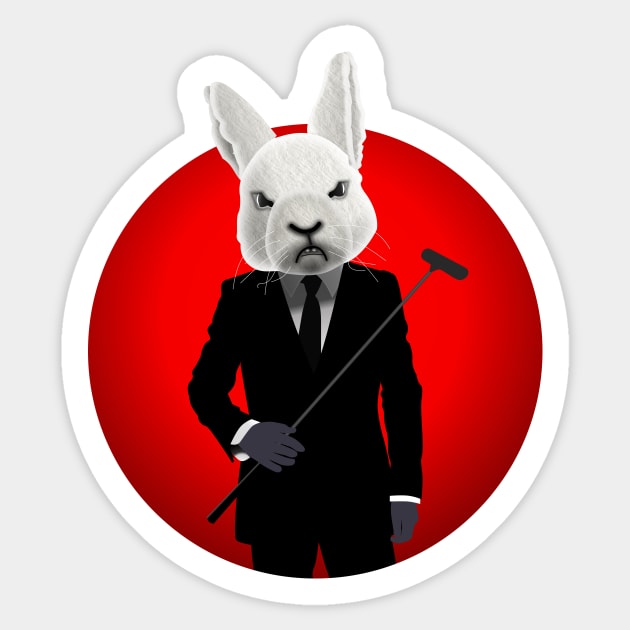 Bunny Suit Sticker by solublepeter